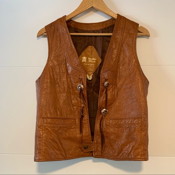 Vintage Pleather Vest - Picture 1 of 16